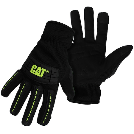 Cat Cat Men's Indoor/Outdoor High Impact Utility Gloves Black/Green L 1 pair CAT012240L